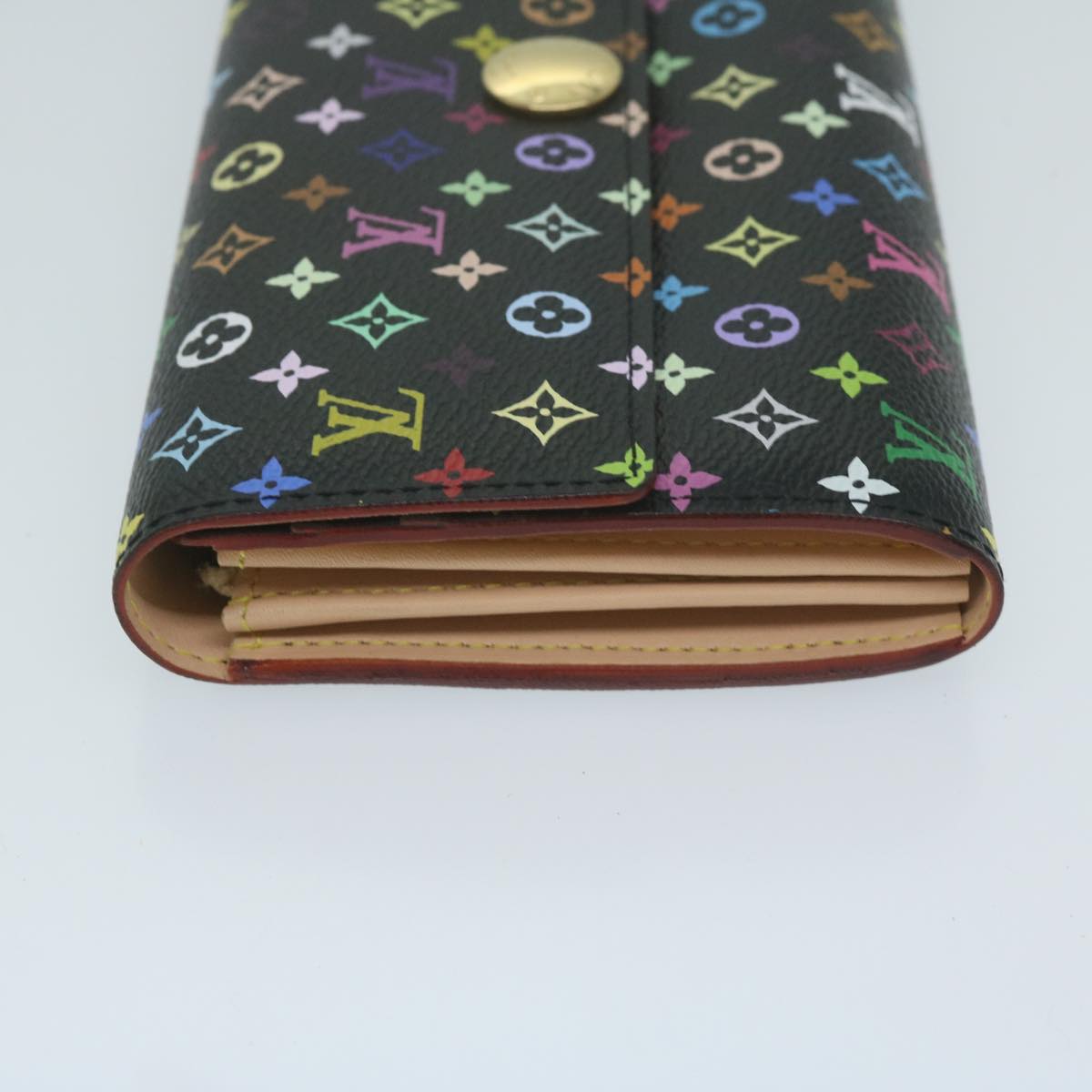 LOUIS VUITTON Monogram Multicolor PortefeuilleSarah Wallet M93747 LV Auth 64130