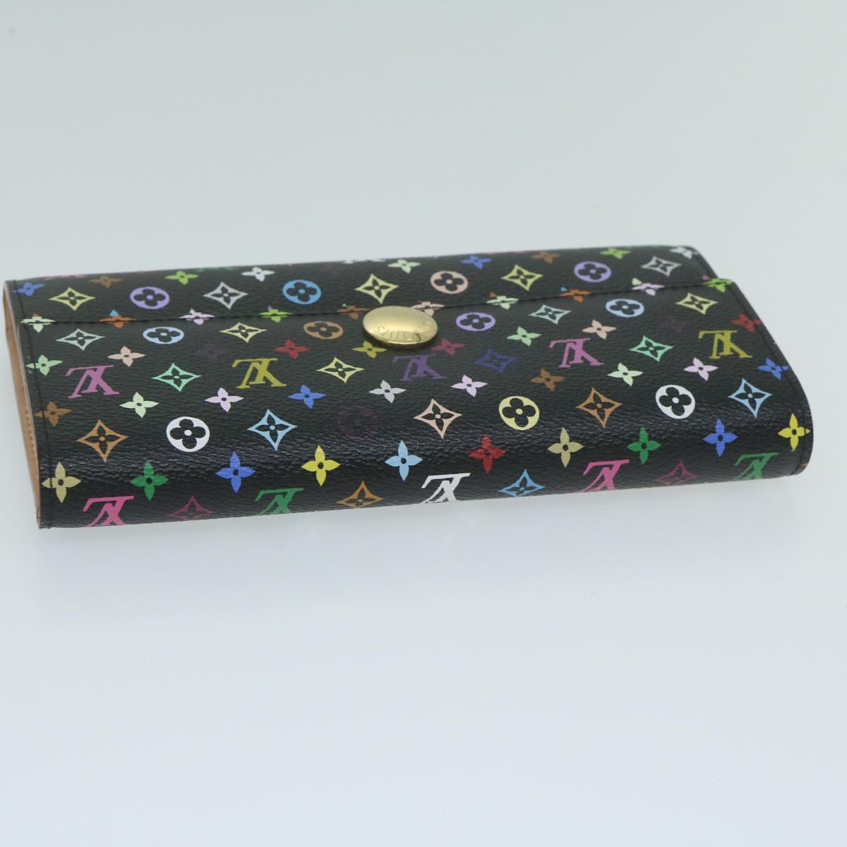 LOUIS VUITTON Monogram Multicolor PortefeuilleSarah Wallet M93747 LV Auth 64130