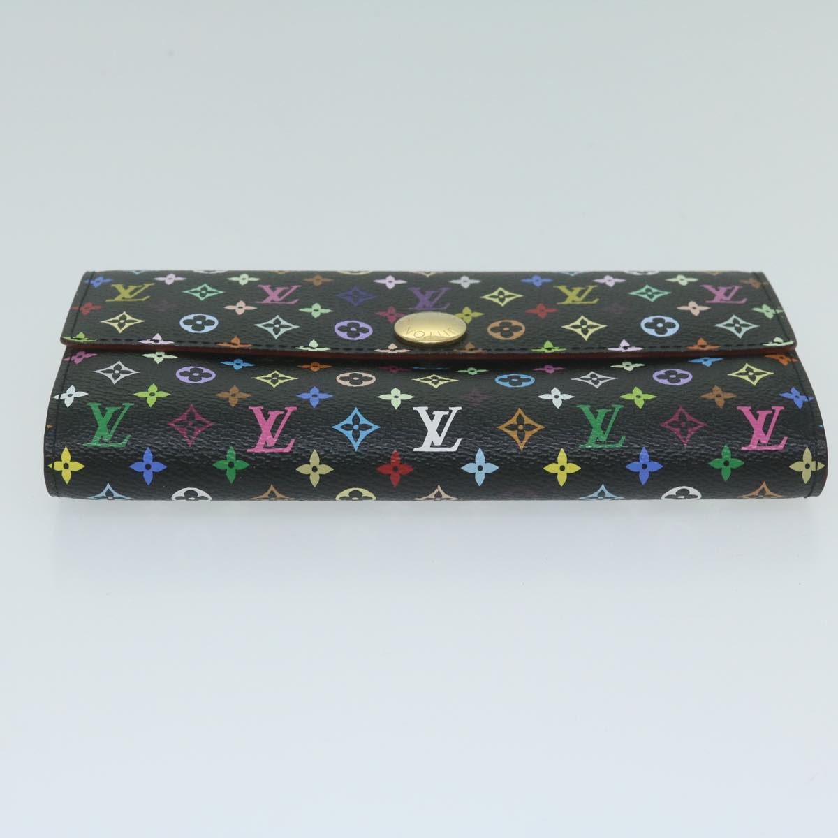 LOUIS VUITTON Monogram Multicolor PortefeuilleSarah Wallet M93747 LV Auth 64130