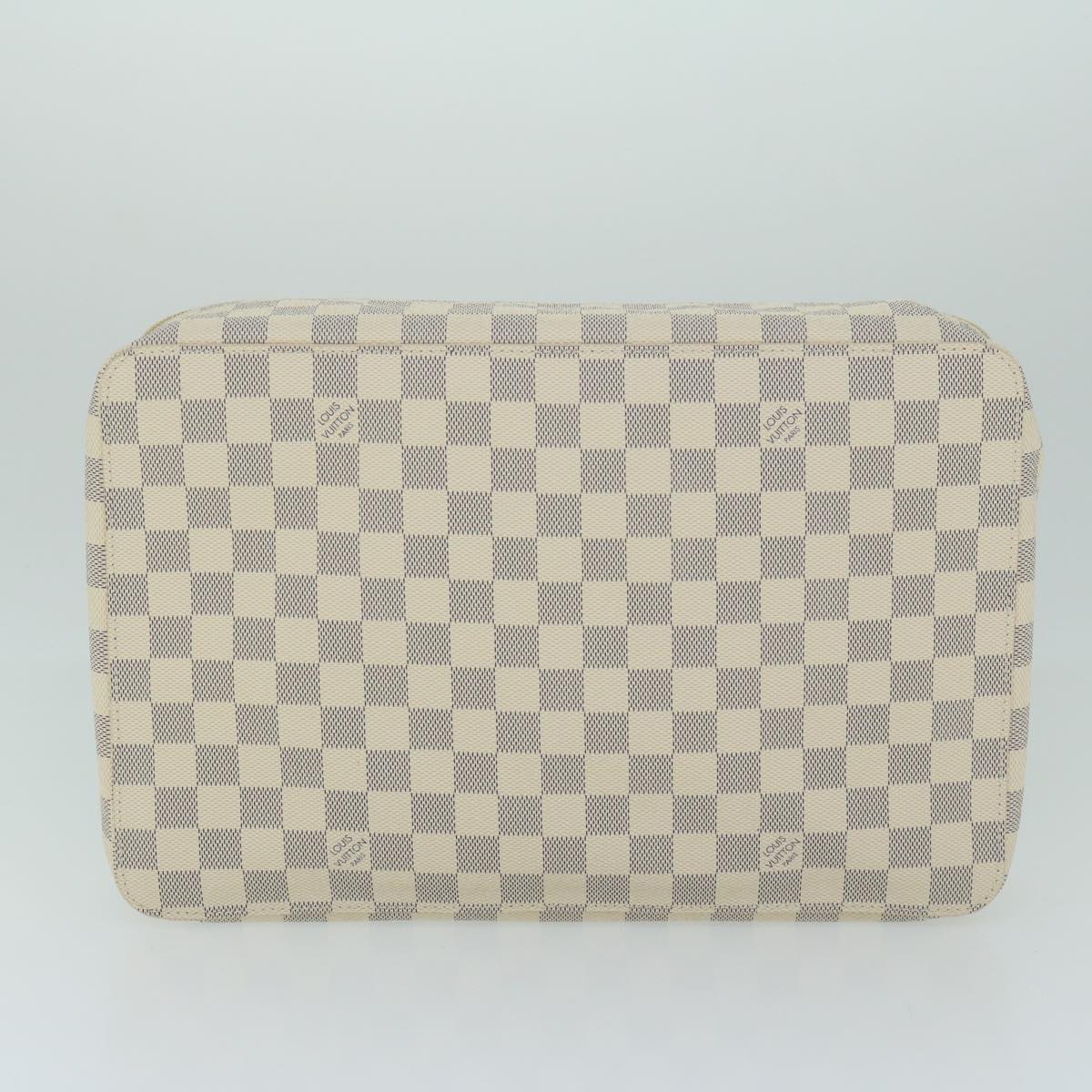 LOUIS VUITTON Damier Azur Cube De Langemont GM Cosmetic Pouch LV Auth 64139A