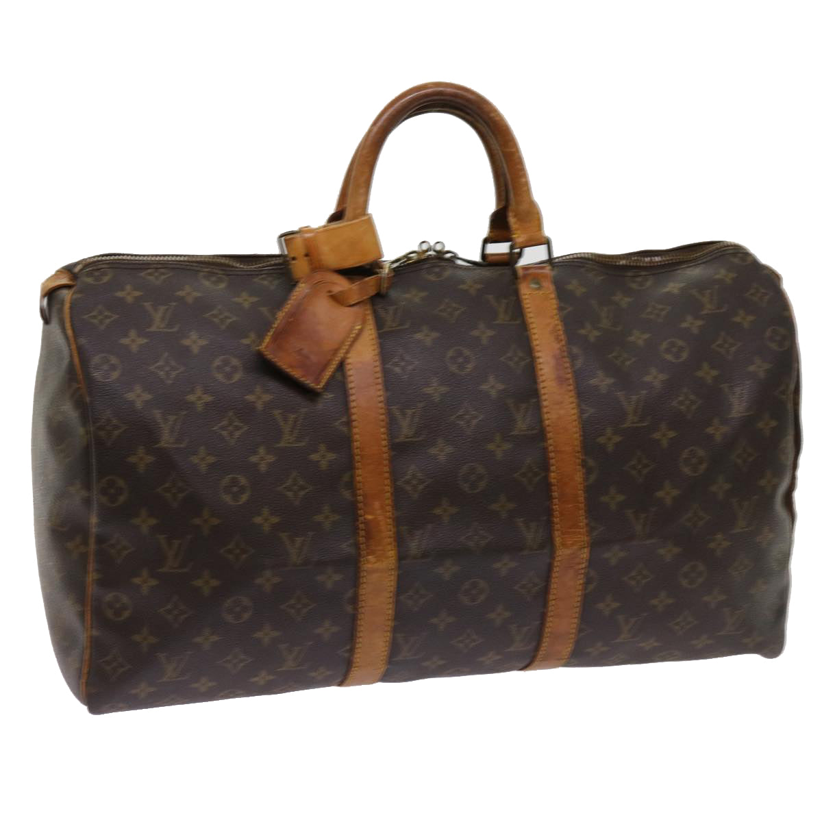 LOUIS VUITTON Monogram Keepall 50 Boston Bag M41426 LV Auth 64151