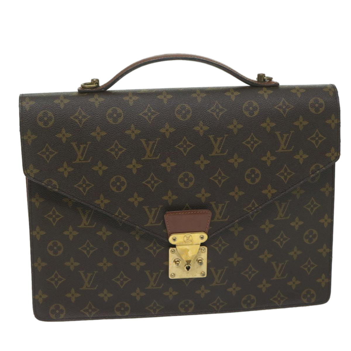 LOUIS VUITTON Monogram Porte Documents Bandouliere Bag M53338 LV Auth 64154