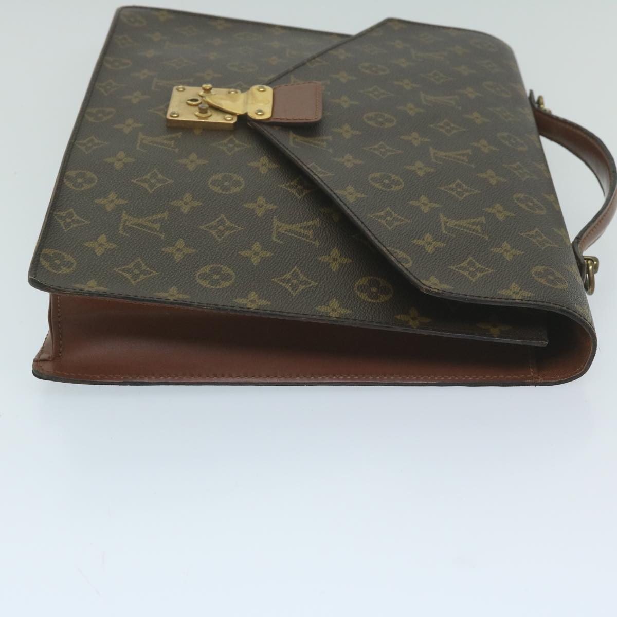 LOUIS VUITTON Monogram Porte Documents Bandouliere Bag M53338 LV Auth 64154