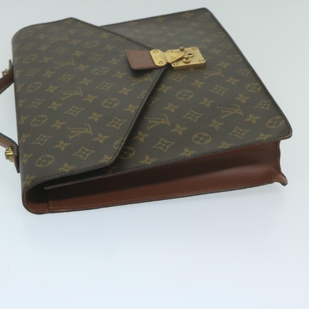 LOUIS VUITTON Monogram Porte Documents Bandouliere Bag M53338 LV Auth 64154