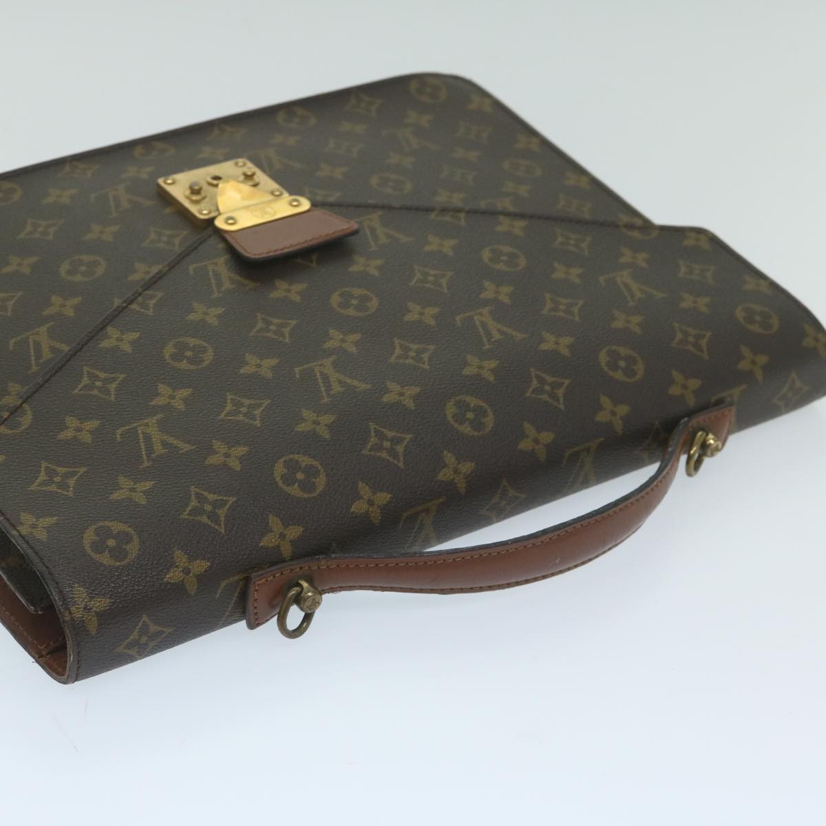 LOUIS VUITTON Monogram Porte Documents Bandouliere Bag M53338 LV Auth 64154