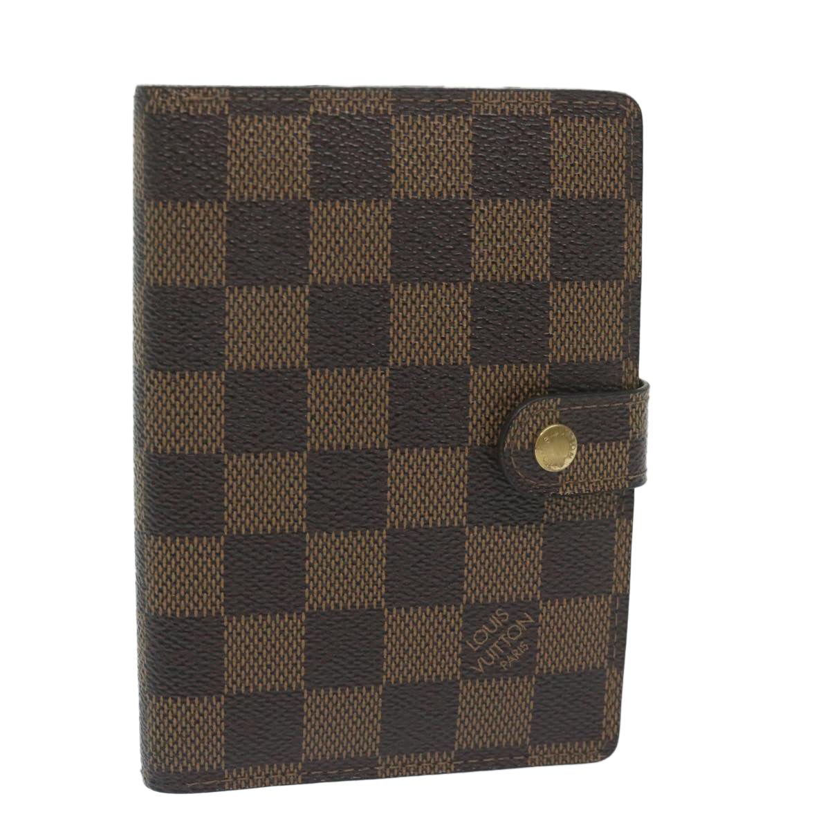 LOUIS VUITTON Damier Ebene Agenda PM Day Planner Cover R20700 LV Auth 64156