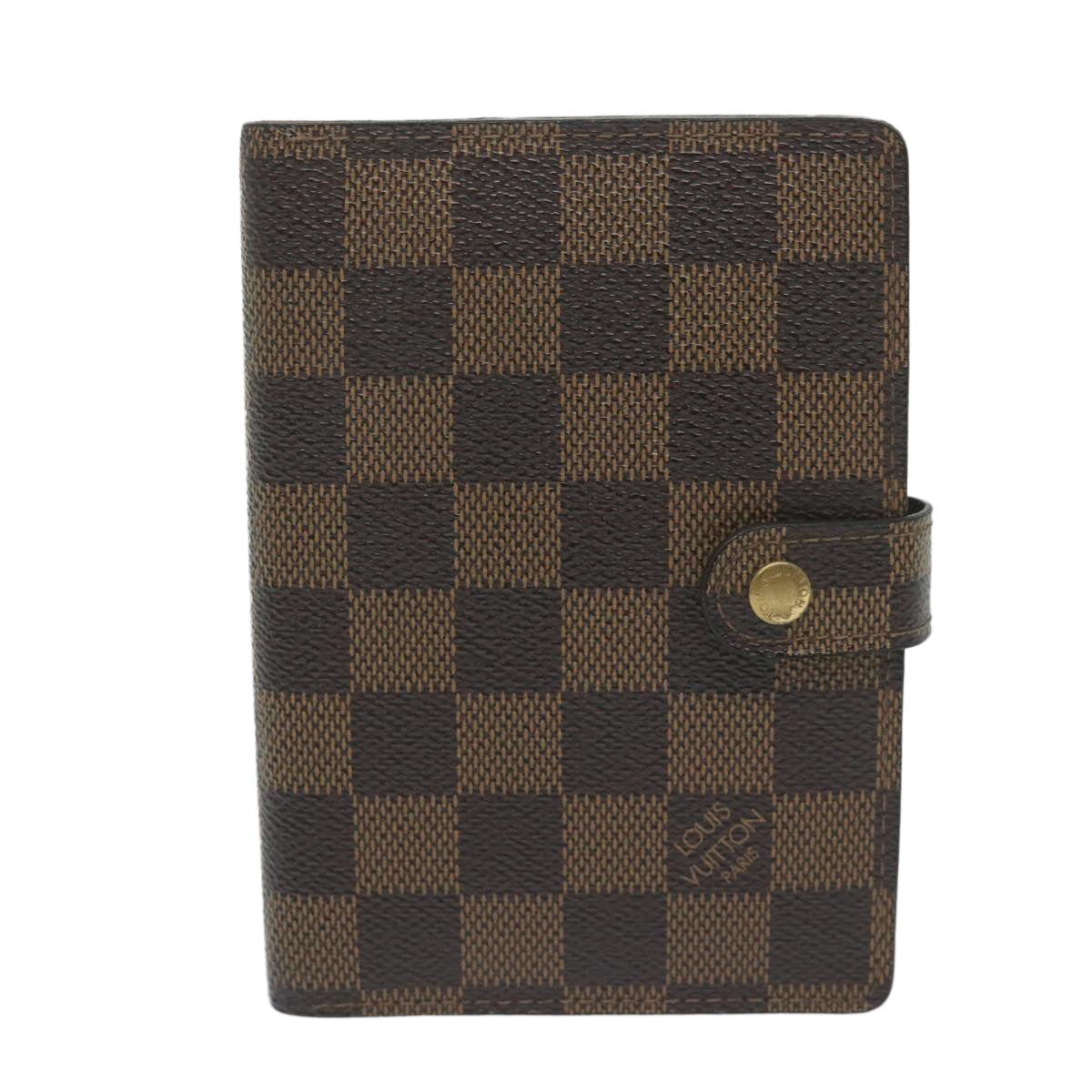 LOUIS VUITTON Damier Ebene Agenda PM Day Planner Cover R20700 LV Auth 64156