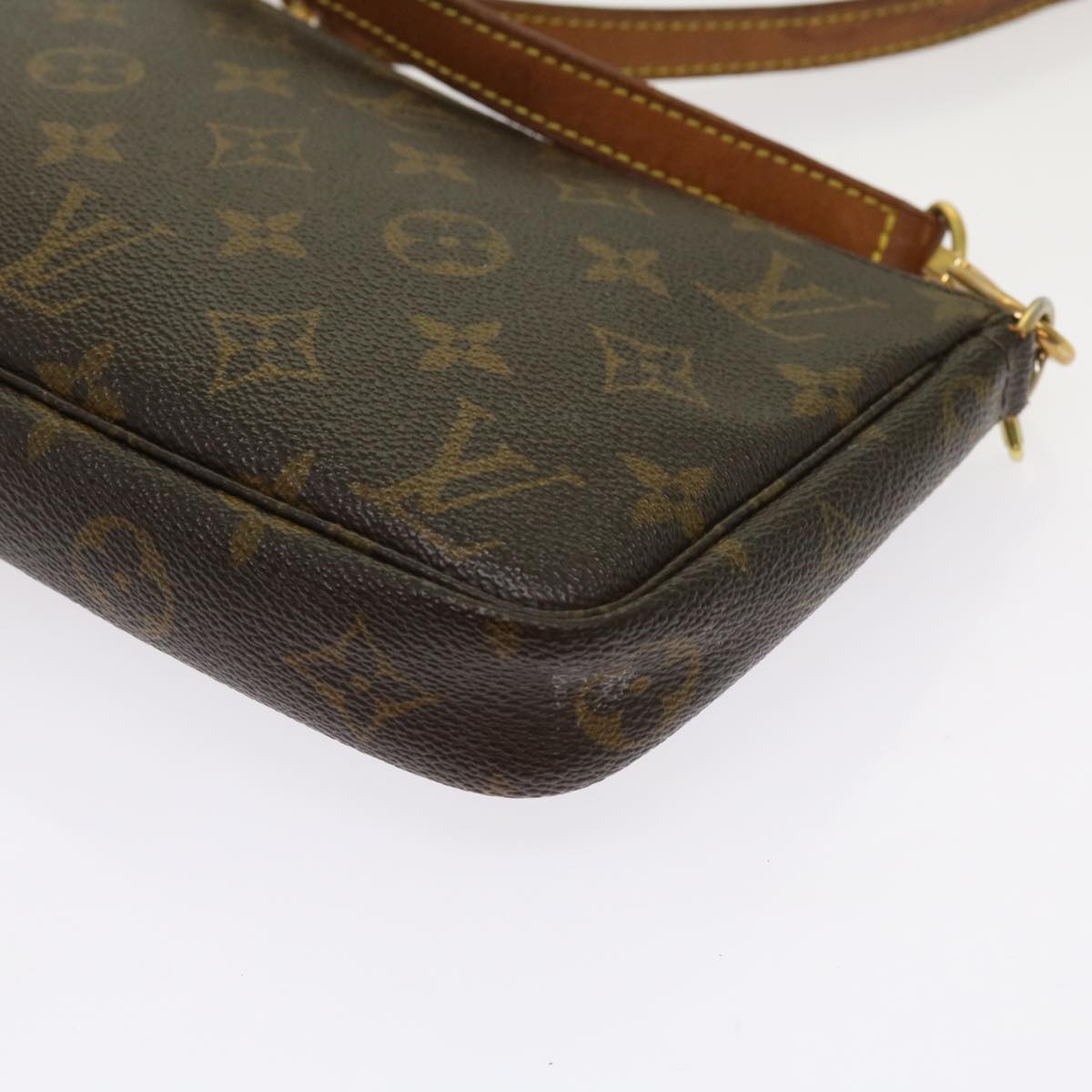 LOUIS VUITTON Monogram Pochette Accessoires Pouch M51980 LV Auth 64184