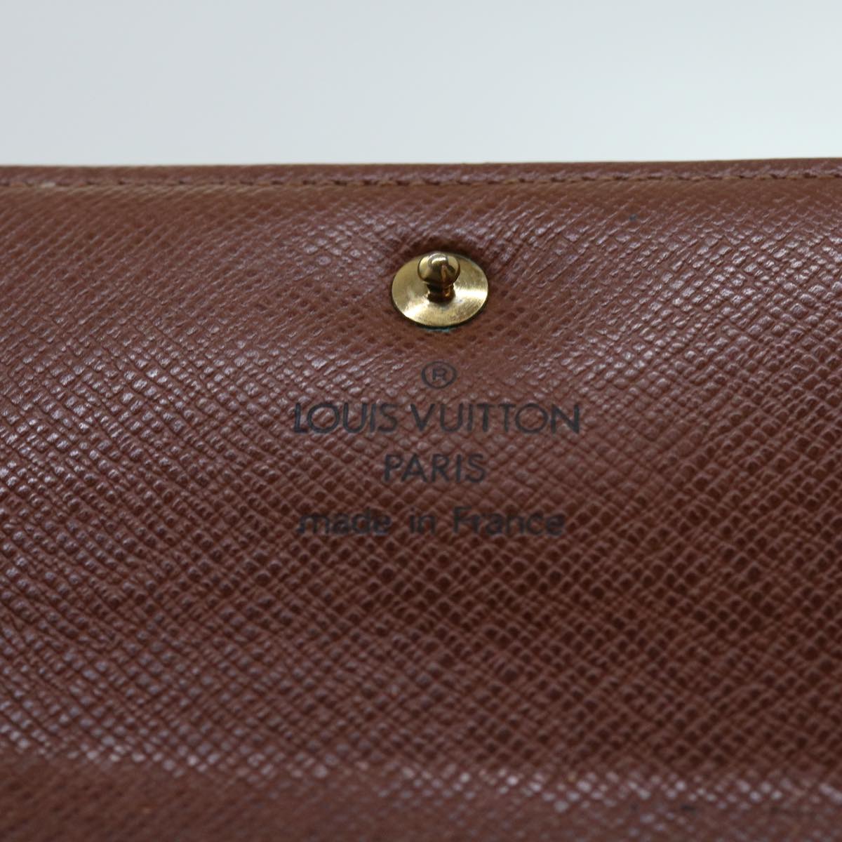 LOUIS VUITTON Monogram Porte Tresor Etui Papie Wallet M61202 LV Auth 64200