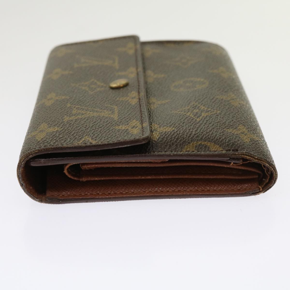 LOUIS VUITTON Monogram Porte Tresor Etui Papie Wallet M61202 LV Auth 64200