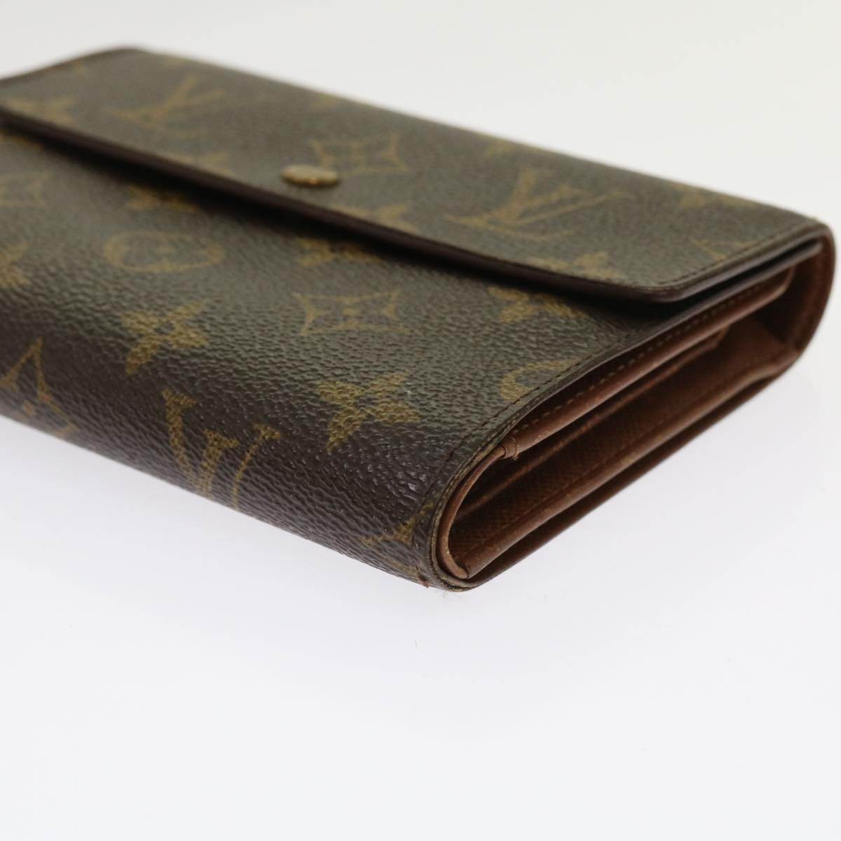 LOUIS VUITTON Monogram Porte Tresor Etui Papie Wallet M61202 LV Auth 64200