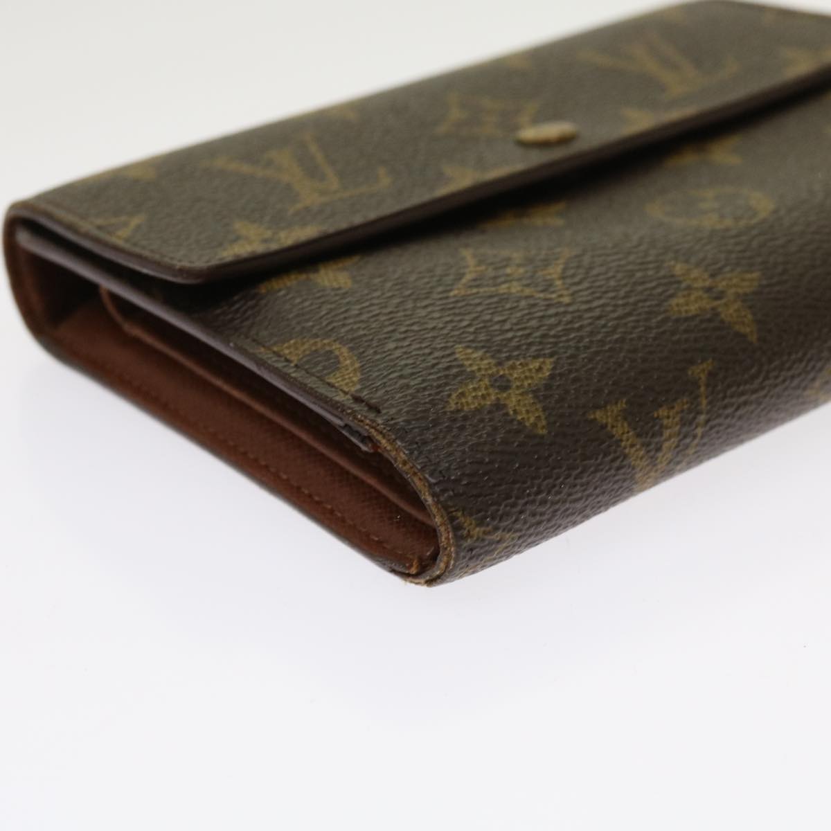 LOUIS VUITTON Monogram Porte Tresor Etui Papie Wallet M61202 LV Auth 64200