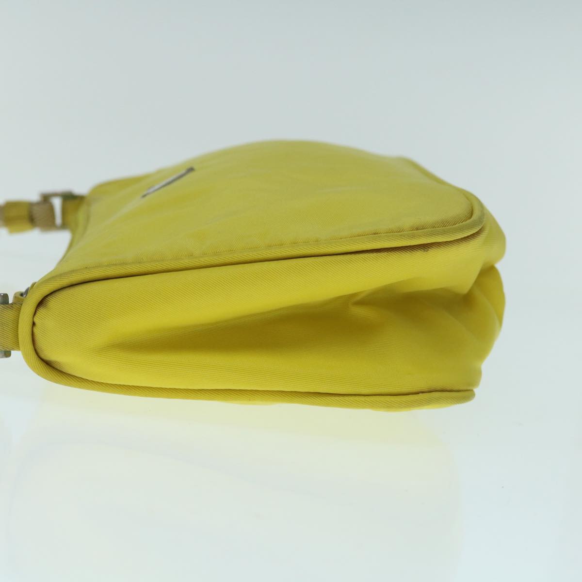 PRADA Accessory Pouch Nylon Yellow Auth 64205