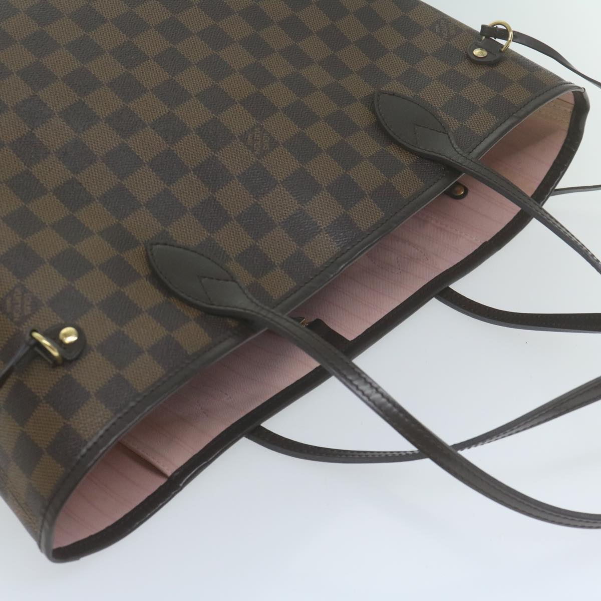 LOUIS VUITTON Damier Ebene Neverfull MM Tote Bag N51105 LV Auth 64261A