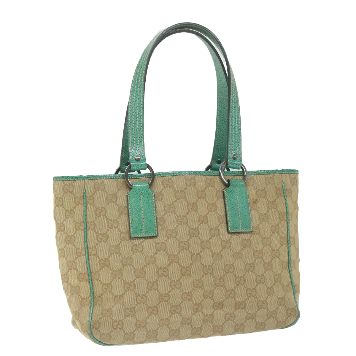 GUCCI GG Canvas Tote Bag Beige 113019 Auth 64277