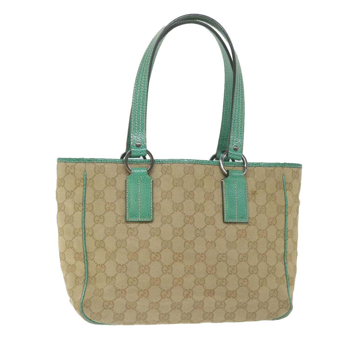 GUCCI GG Canvas Tote Bag Beige 113019 Auth 64277