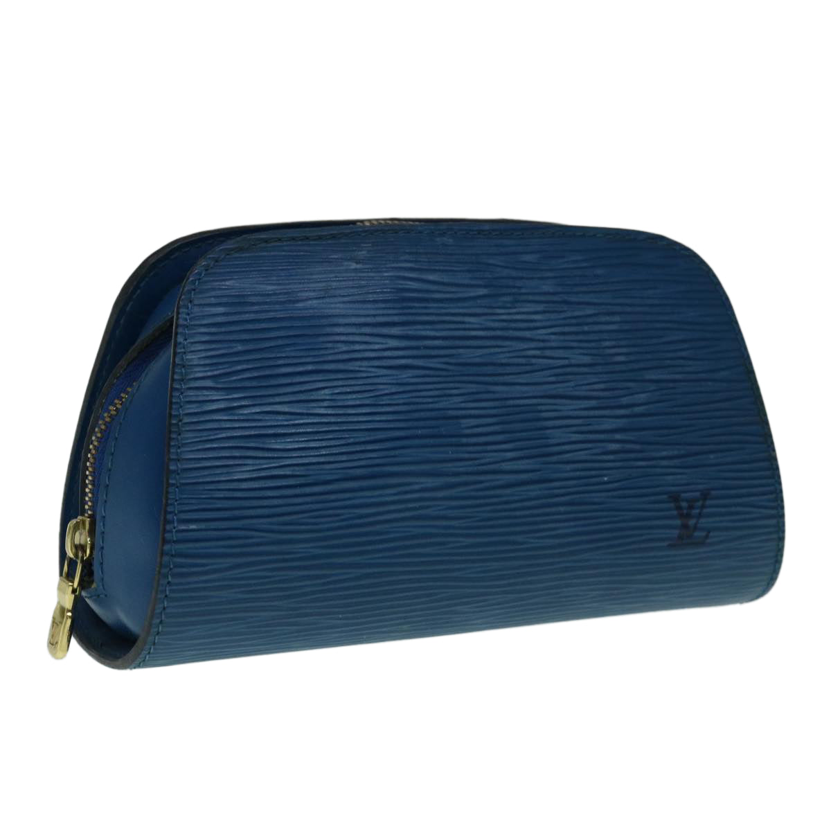 LOUIS VUITTON Epi Dauphine PM Pouch Blue M48445 LV Auth 64292