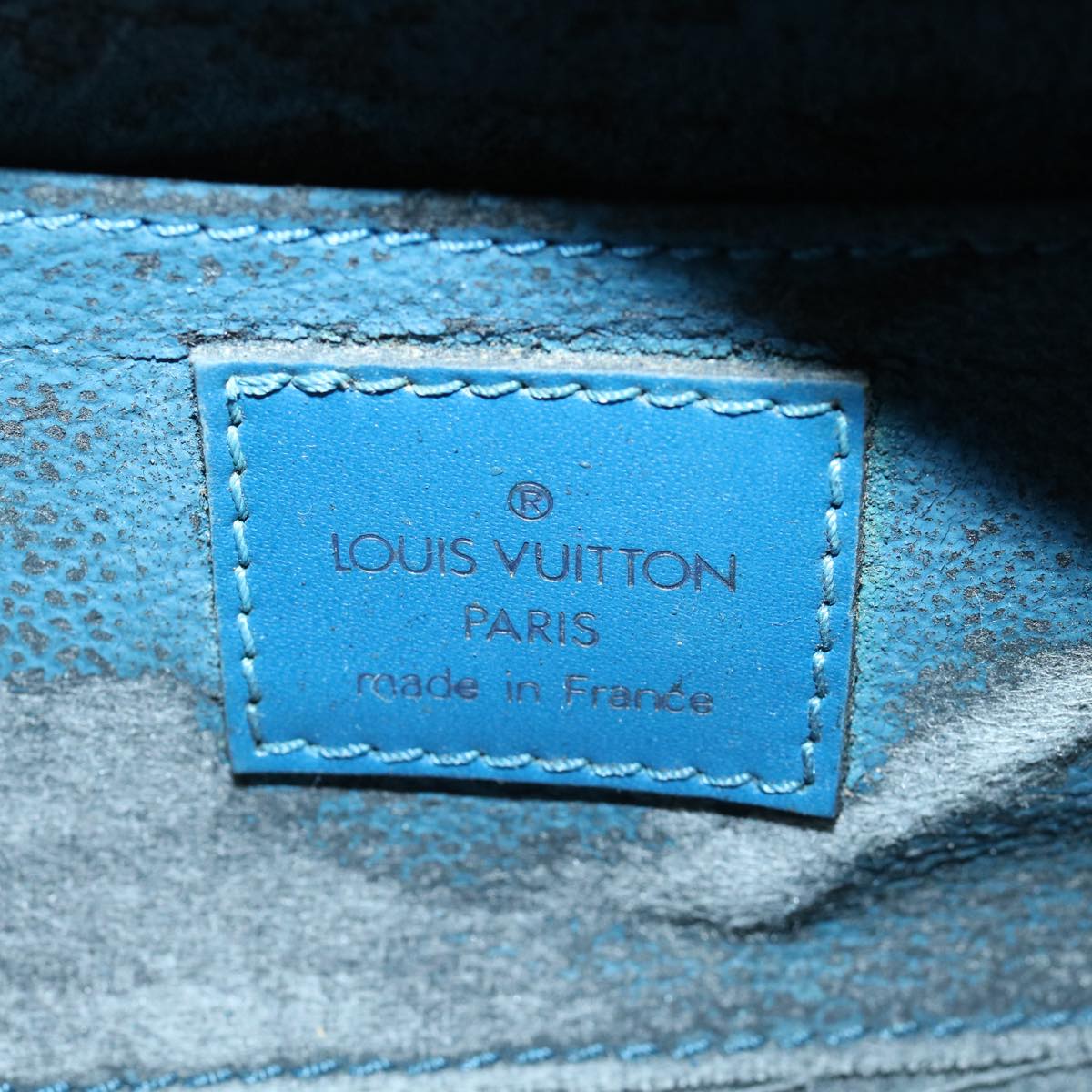 LOUIS VUITTON Epi Dauphine PM Pouch Blue M48445 LV Auth 64292