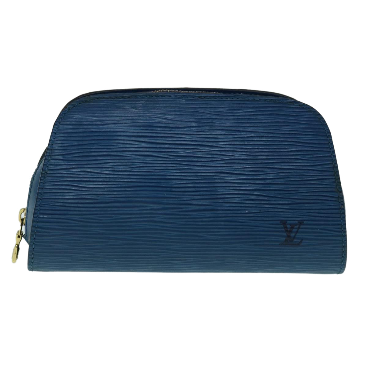 LOUIS VUITTON Epi Dauphine PM Pouch Blue M48445 LV Auth 64292