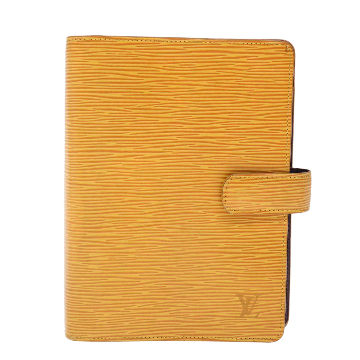 LOUIS VUITTON Epi Agenda MM Day Planner Cover Yellow R20049 LV Auth 64294