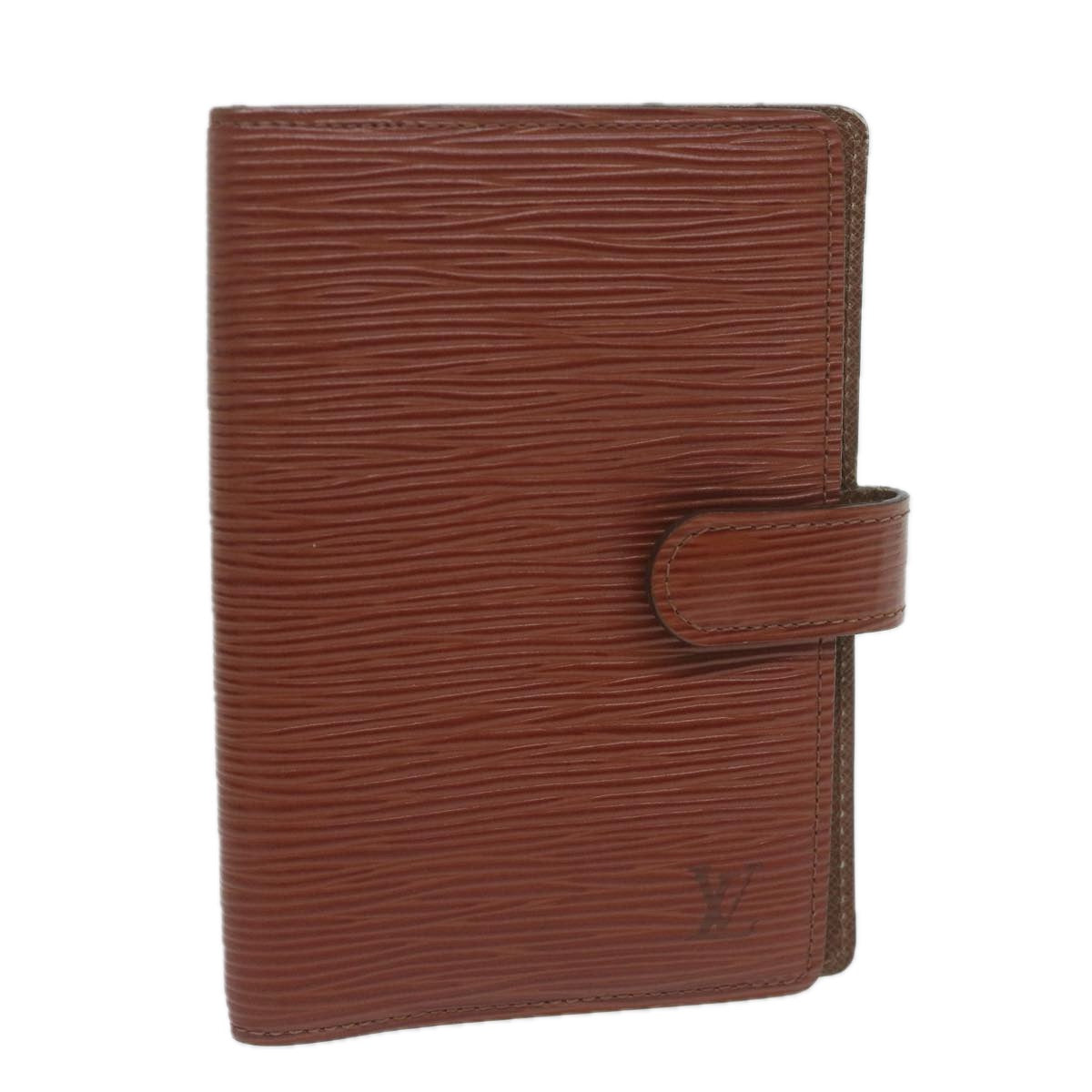 LOUIS VUITTON Epi Agenda PM Day Planner Cover Brown R20053 LV Auth 64333