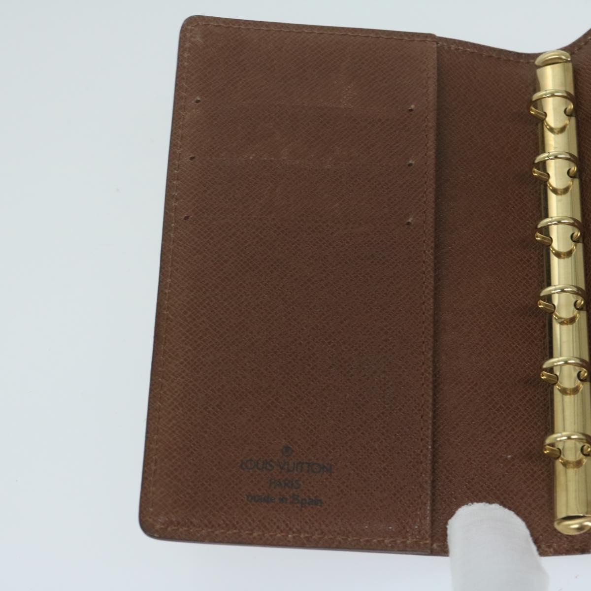 LOUIS VUITTON Epi Agenda PM Day Planner Cover Brown R20053 LV Auth 64333