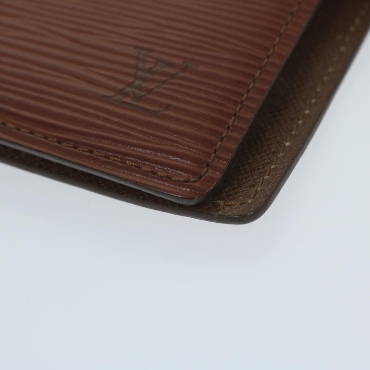 LOUIS VUITTON Epi Agenda PM Day Planner Cover Brown R20053 LV Auth 64333