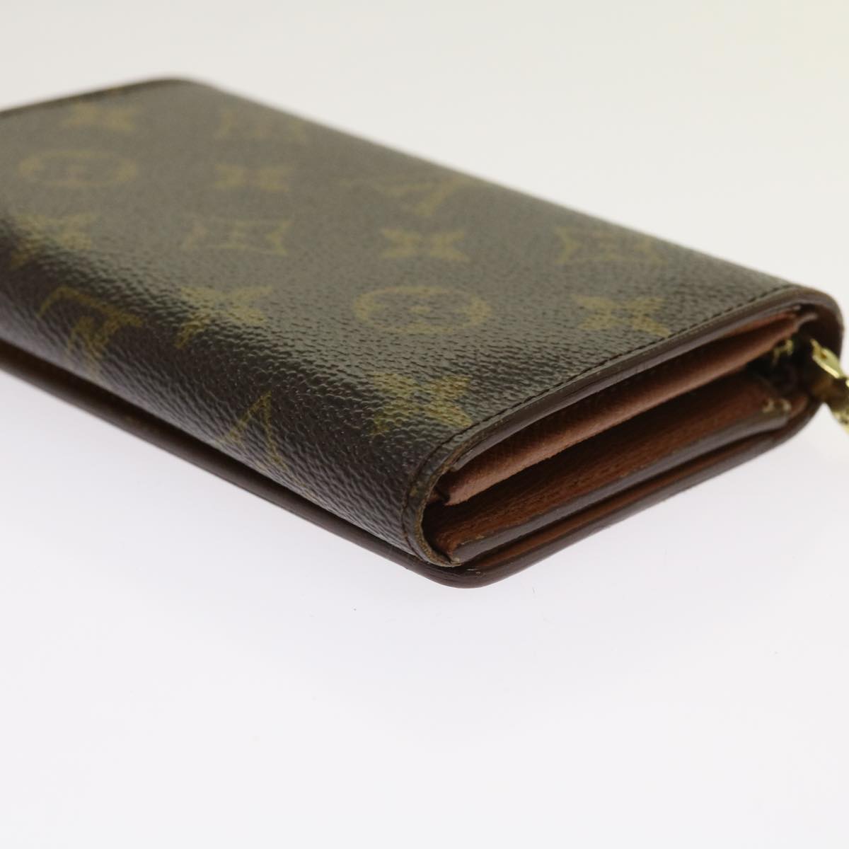 LOUIS VUITTON Monogram Porte Monnaie Billets Tresor Wallet M61730 Auth 64336