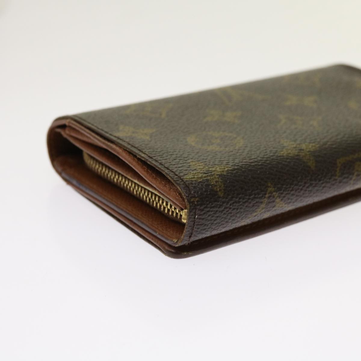 LOUIS VUITTON Monogram Porte Monnaie Billets Tresor Wallet M61730 Auth 64336