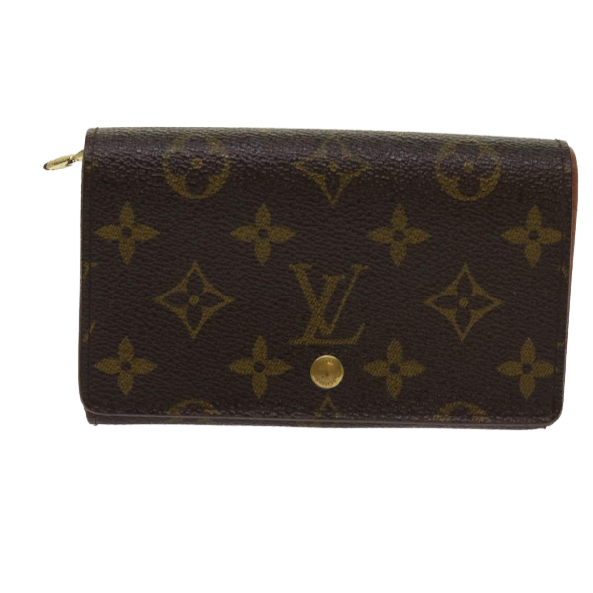 LOUIS VUITTON Monogram Porte Monnaie Billets Tresor Wallet M61730 Auth 64336