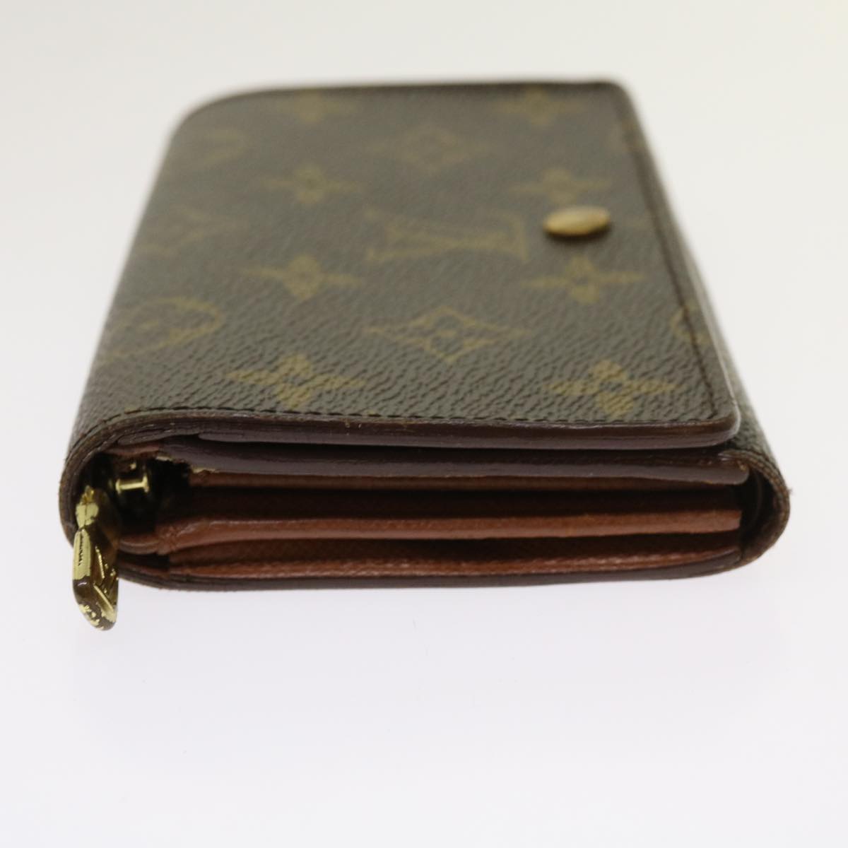 LOUIS VUITTON Monogram Porte Monnaie Billets Tresor Wallet M61730 Auth 64336