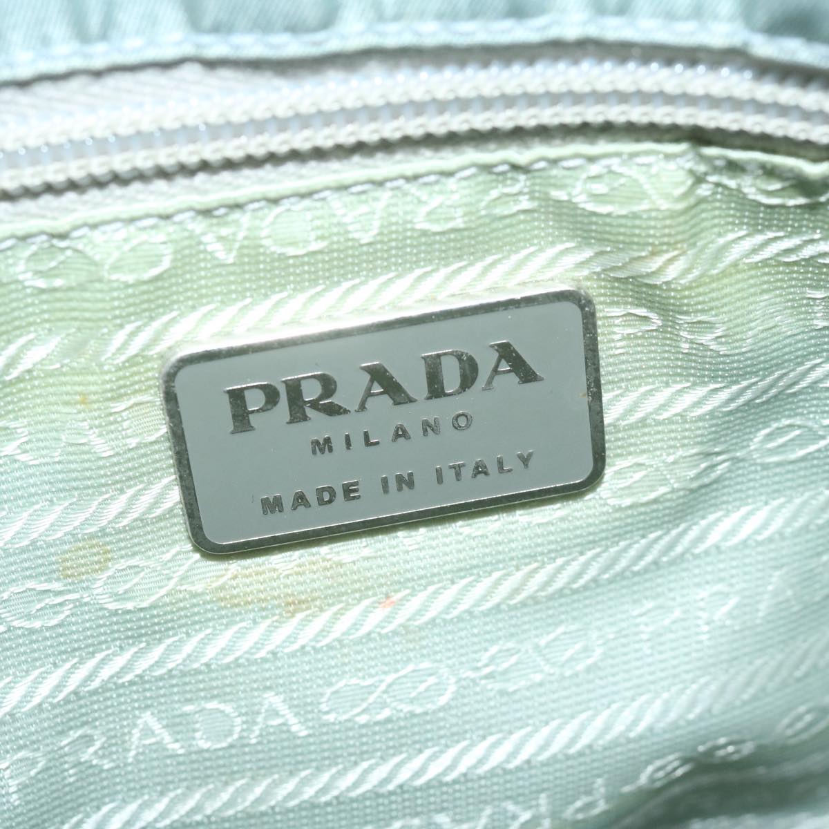 PRADA Tote Bag Nylon Light Blue Auth 64480