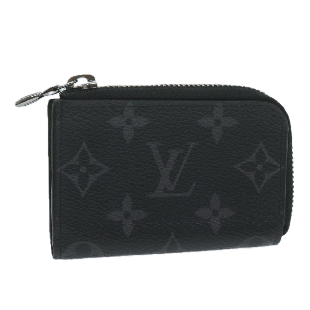 LOUIS VUITTON Monogram Eclipse Porte monnaie Jour Coin Purse M63536 Auth 64489