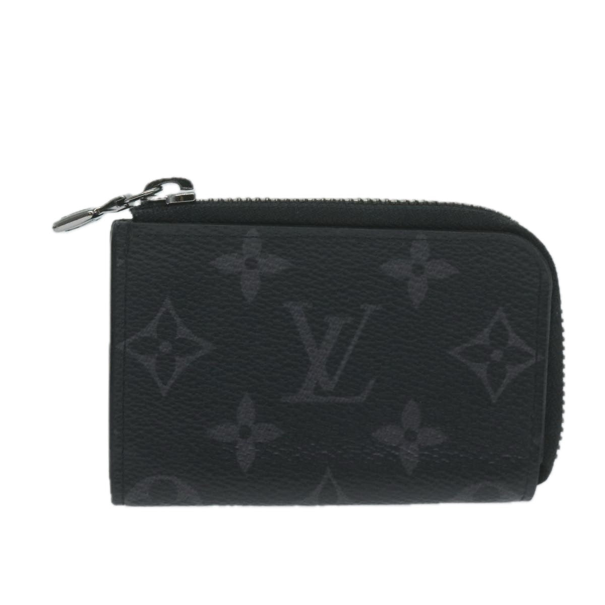 LOUIS VUITTON Monogram Eclipse Porte monnaie Jour Coin Purse M63536 Auth 64489