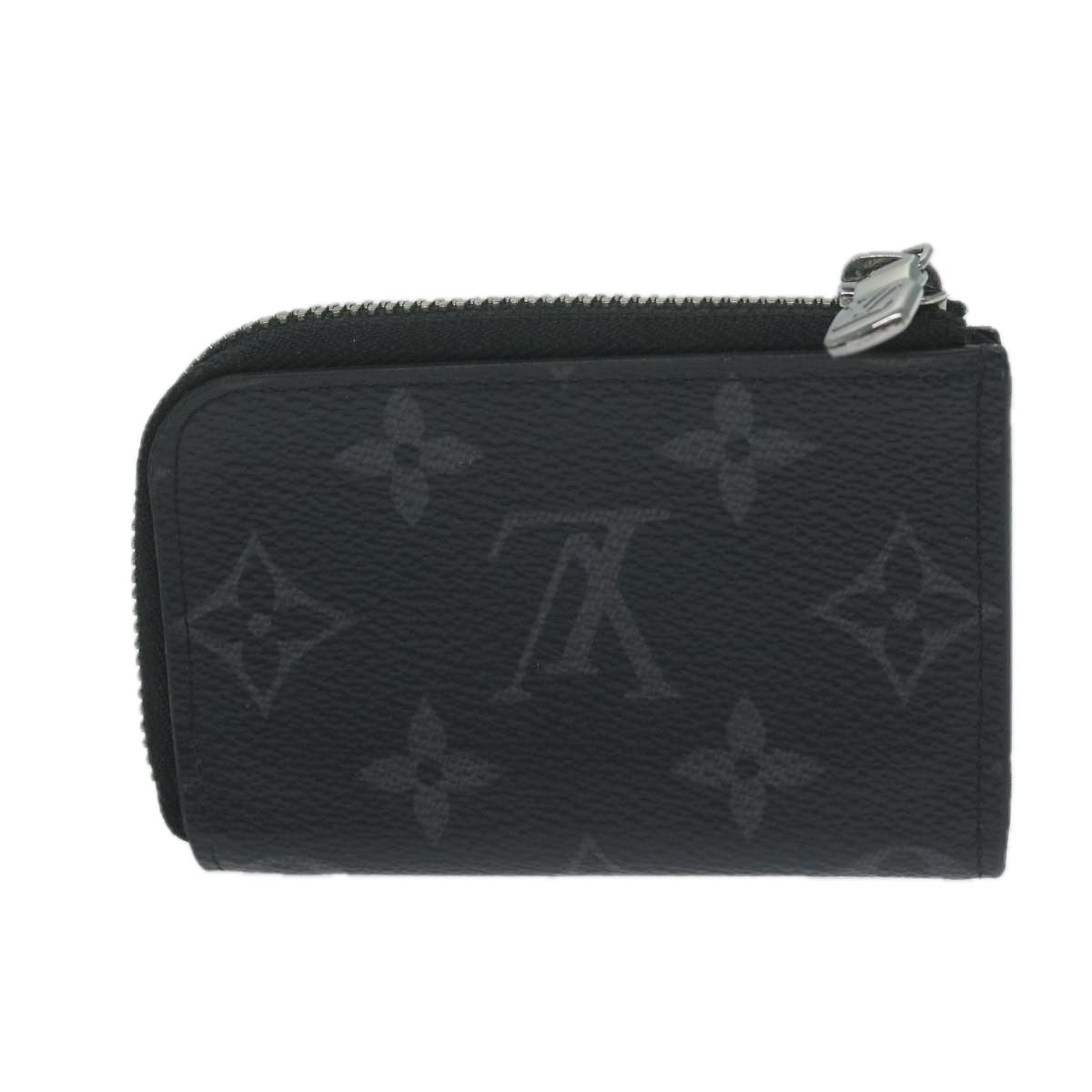 LOUIS VUITTON Monogram Eclipse Porte monnaie Jour Coin Purse M63536 Auth 64489