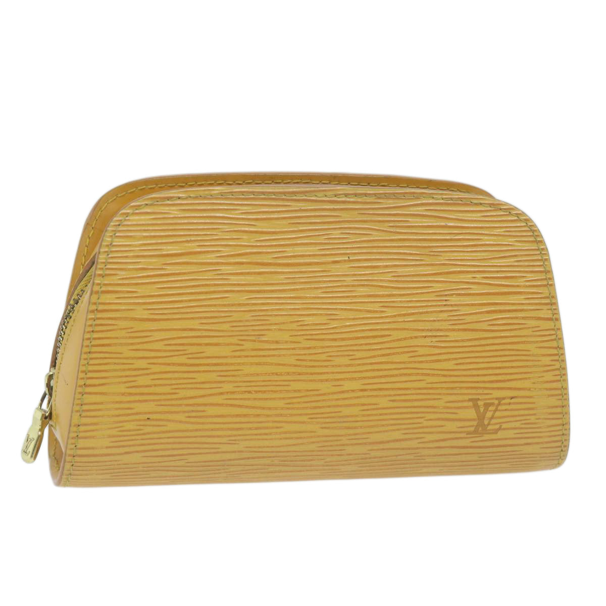 LOUIS VUITTON Epi Dauphine PM Pouch Yellow M48449 LV Auth 64496