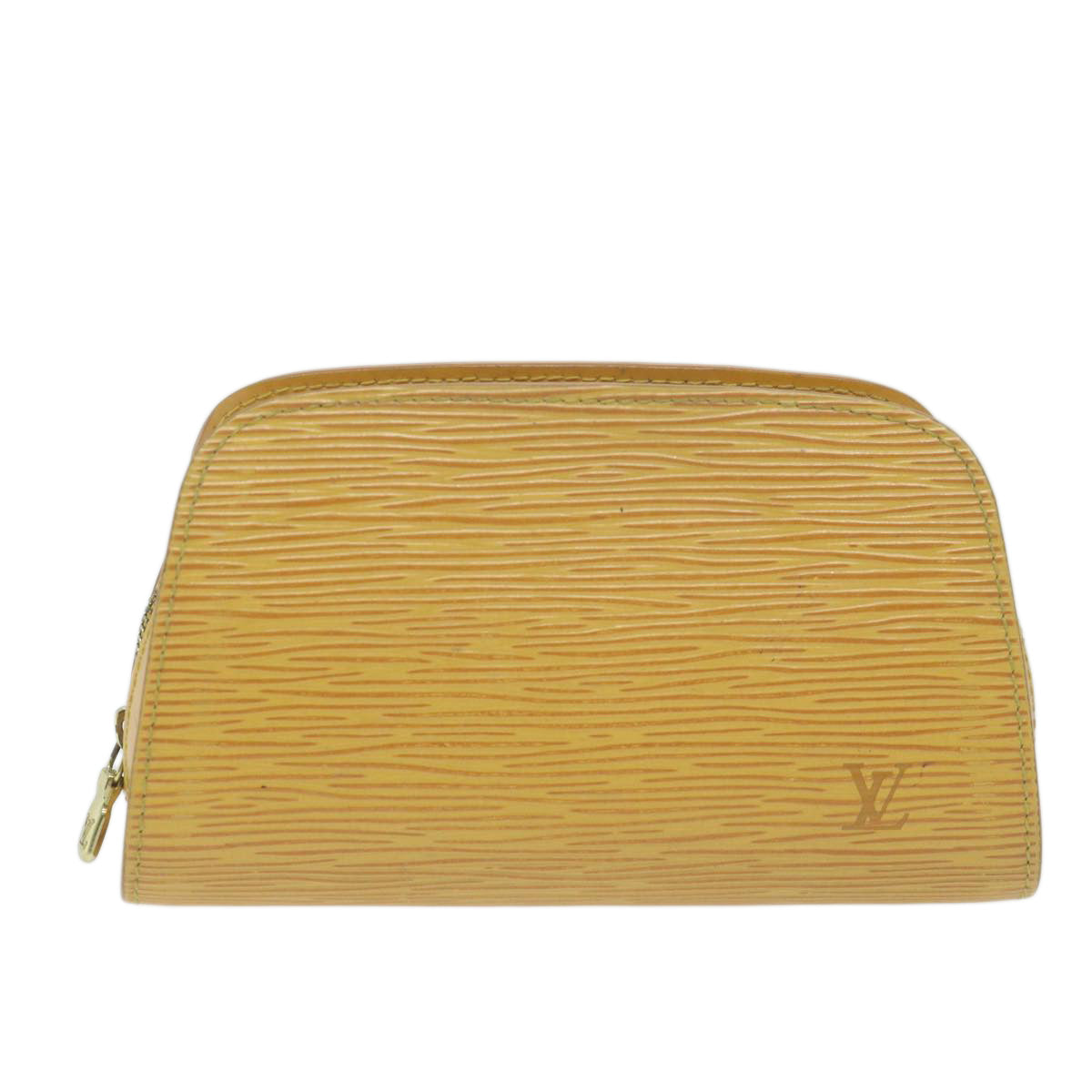 LOUIS VUITTON Epi Dauphine PM Pouch Yellow M48449 LV Auth 64496