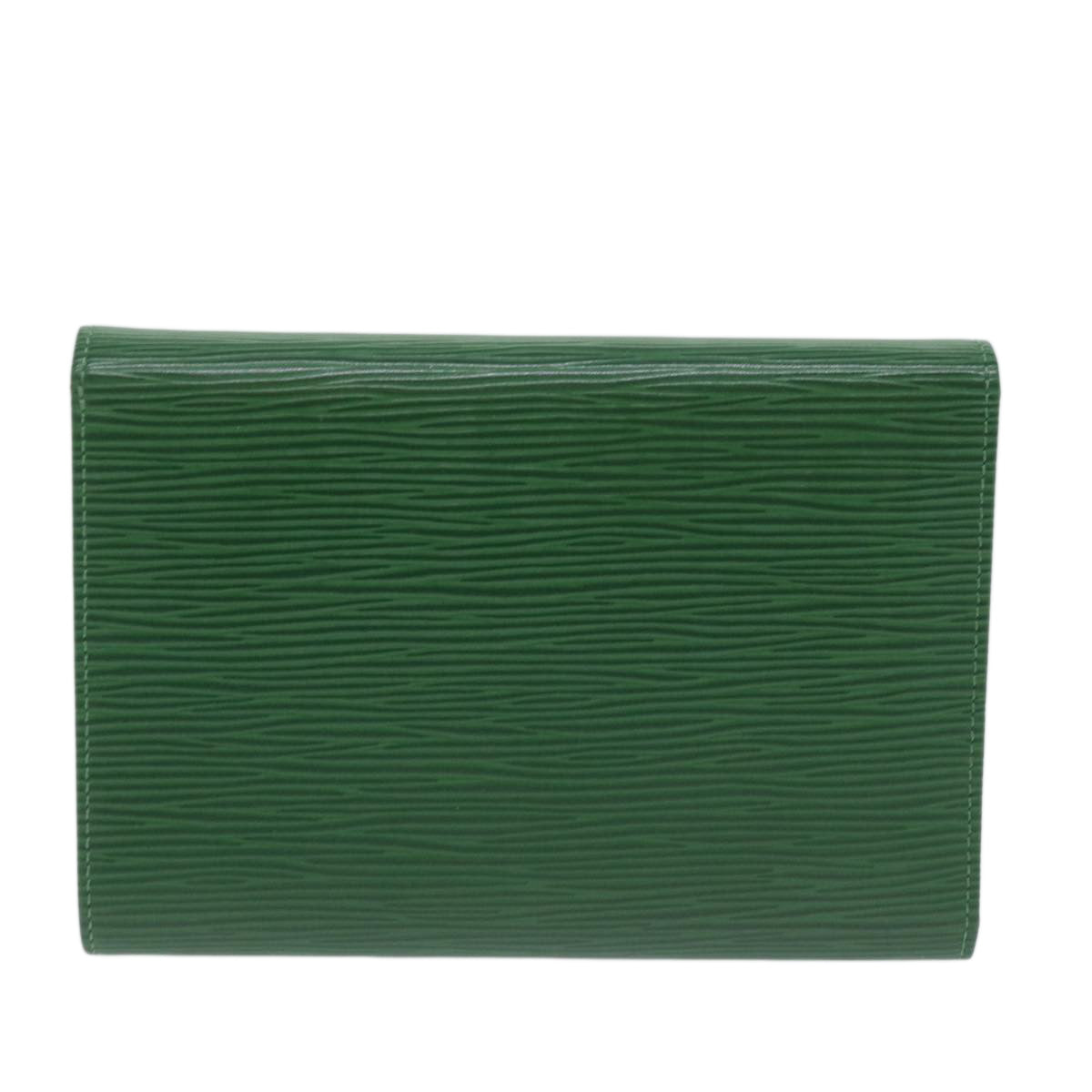 LOUIS VUITTON Epi Porte Tresor Etui Papie Wallet Green M63714 LV Auth 64497