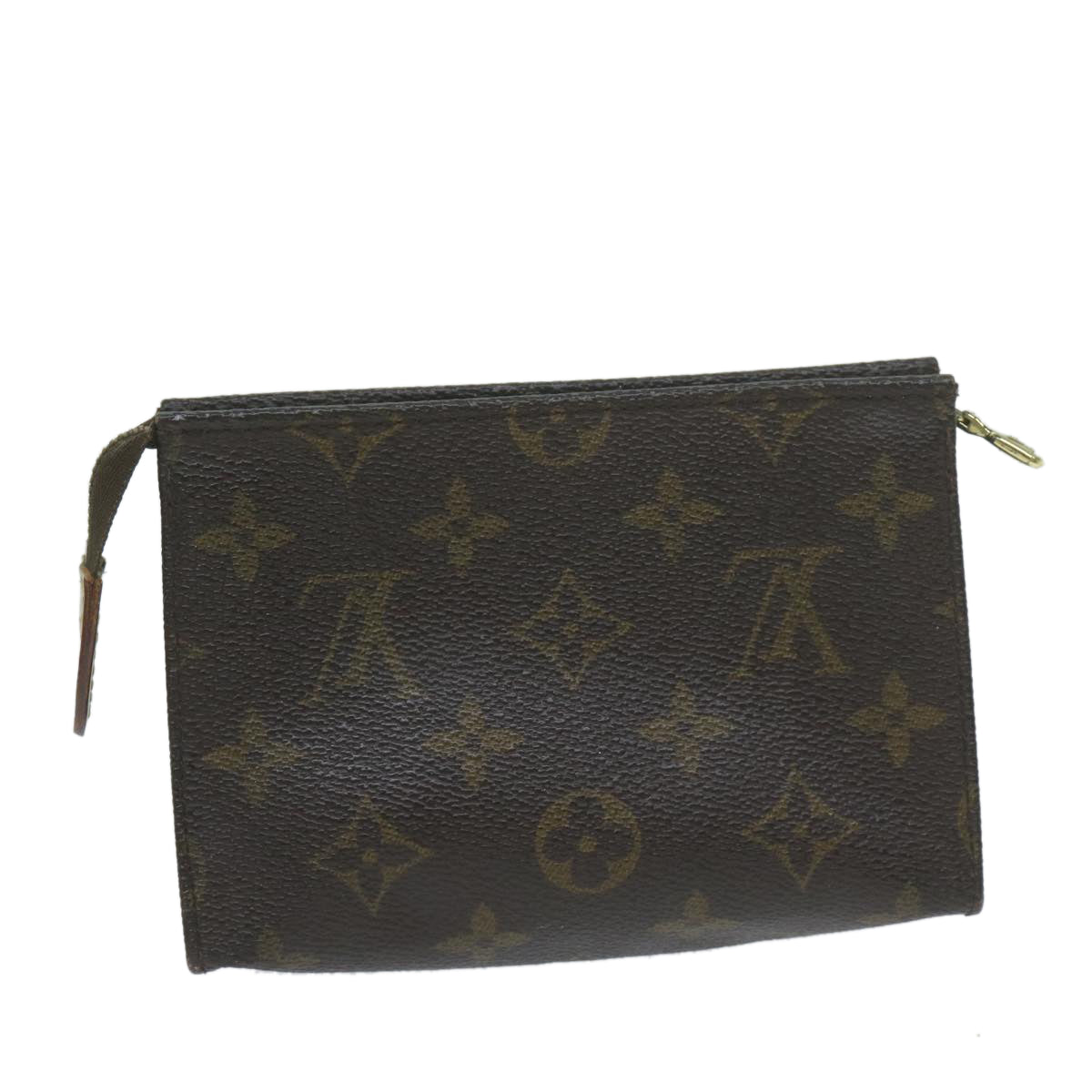 LOUIS VUITTON Monogram Poche Toilette 15 Pouch M47546 LV Auth 64505