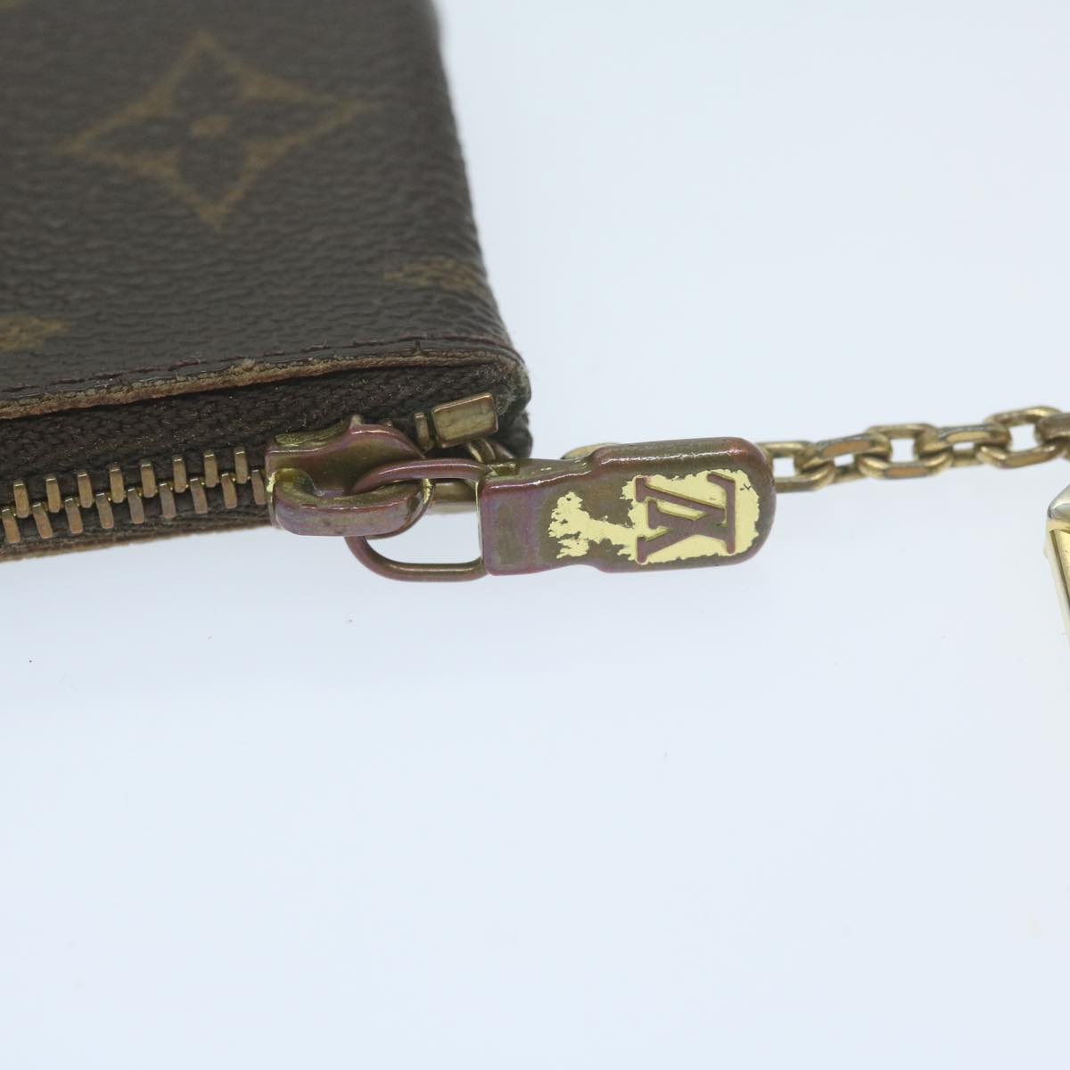 LOUIS VUITTON Monogram Pochette Cles Coin Purse M62650 LV Auth 64509