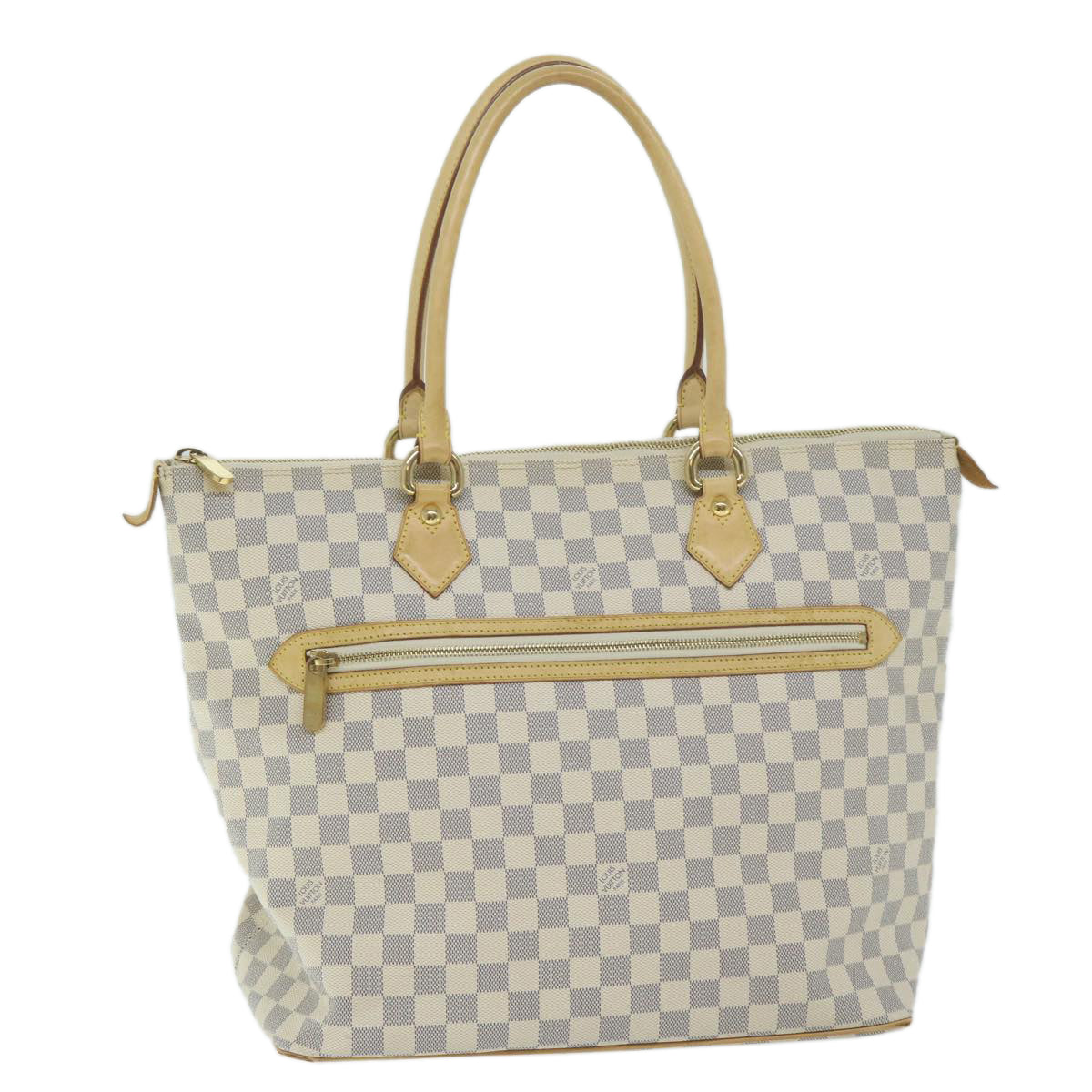 LOUIS VUITTON Damier Azur Saleya GM Tote Bag N51184 LV Auth 64585