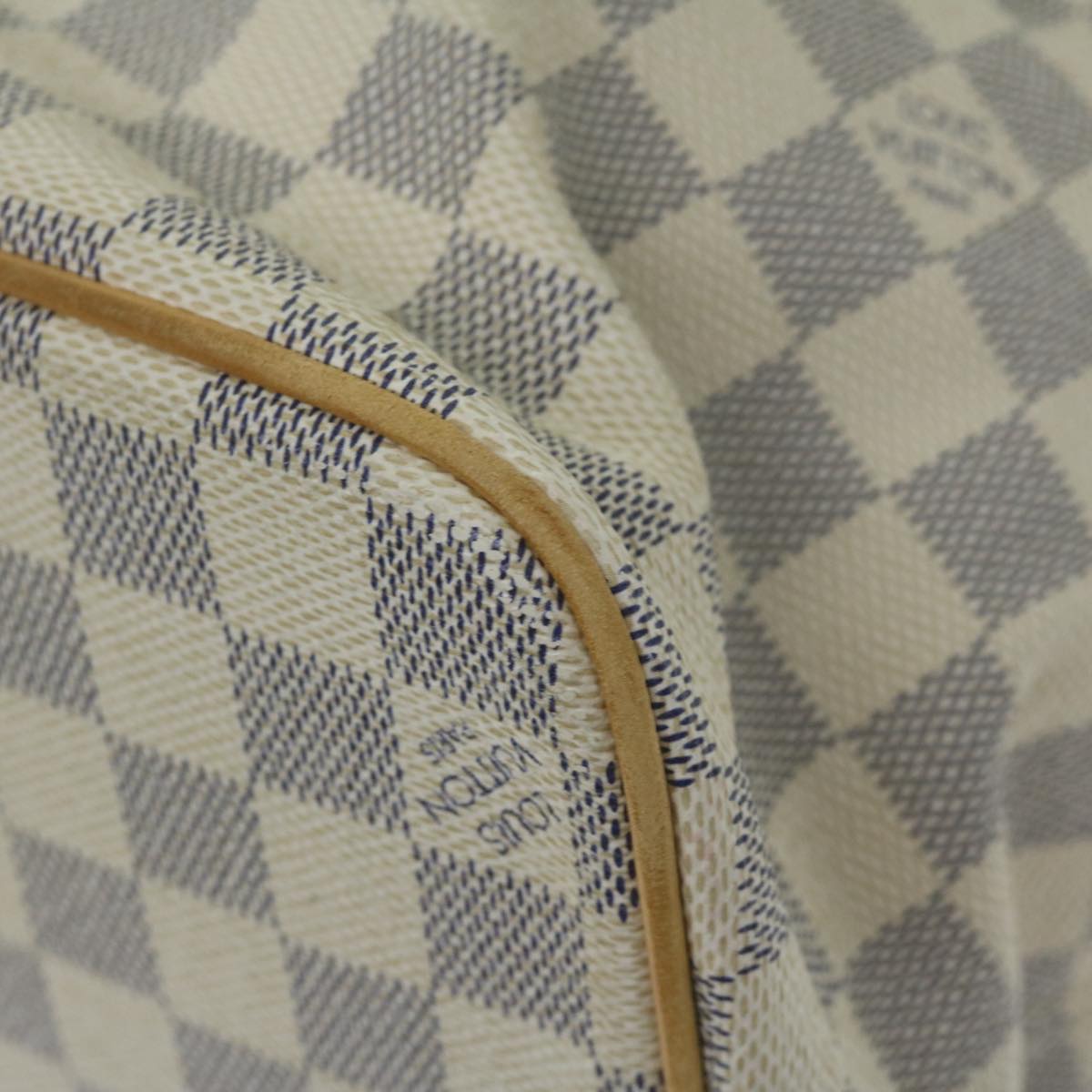 LOUIS VUITTON Damier Azur Saleya GM Tote Bag N51184 LV Auth 64585