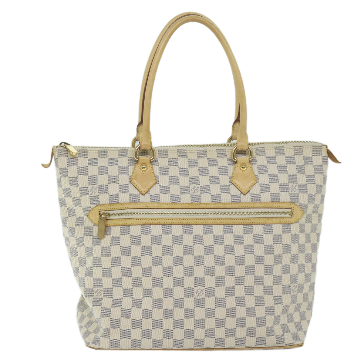 LOUIS VUITTON Damier Azur Saleya GM Tote Bag N51184 LV Auth 64585