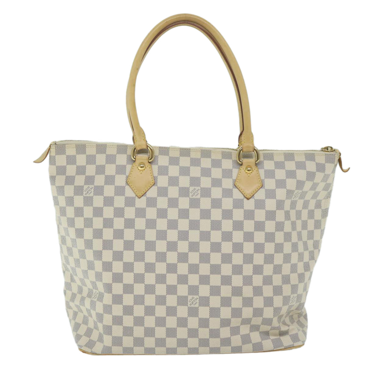 LOUIS VUITTON Damier Azur Saleya GM Tote Bag N51184 LV Auth 64585