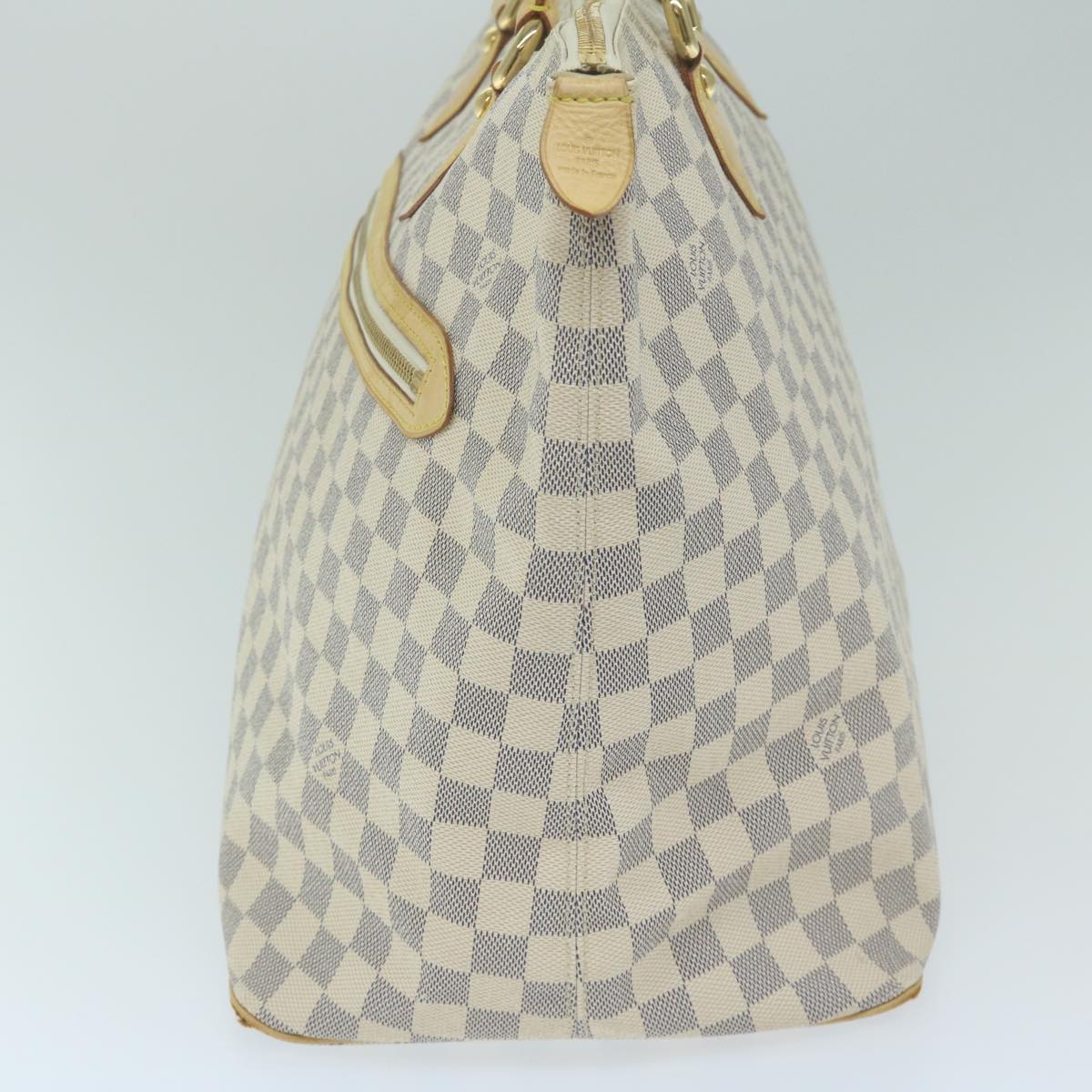 LOUIS VUITTON Damier Azur Saleya GM Tote Bag N51184 LV Auth 64585