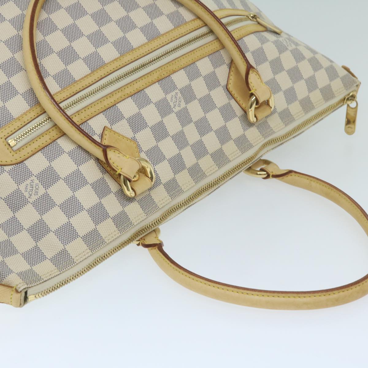 LOUIS VUITTON Damier Azur Saleya GM Tote Bag N51184 LV Auth 64585