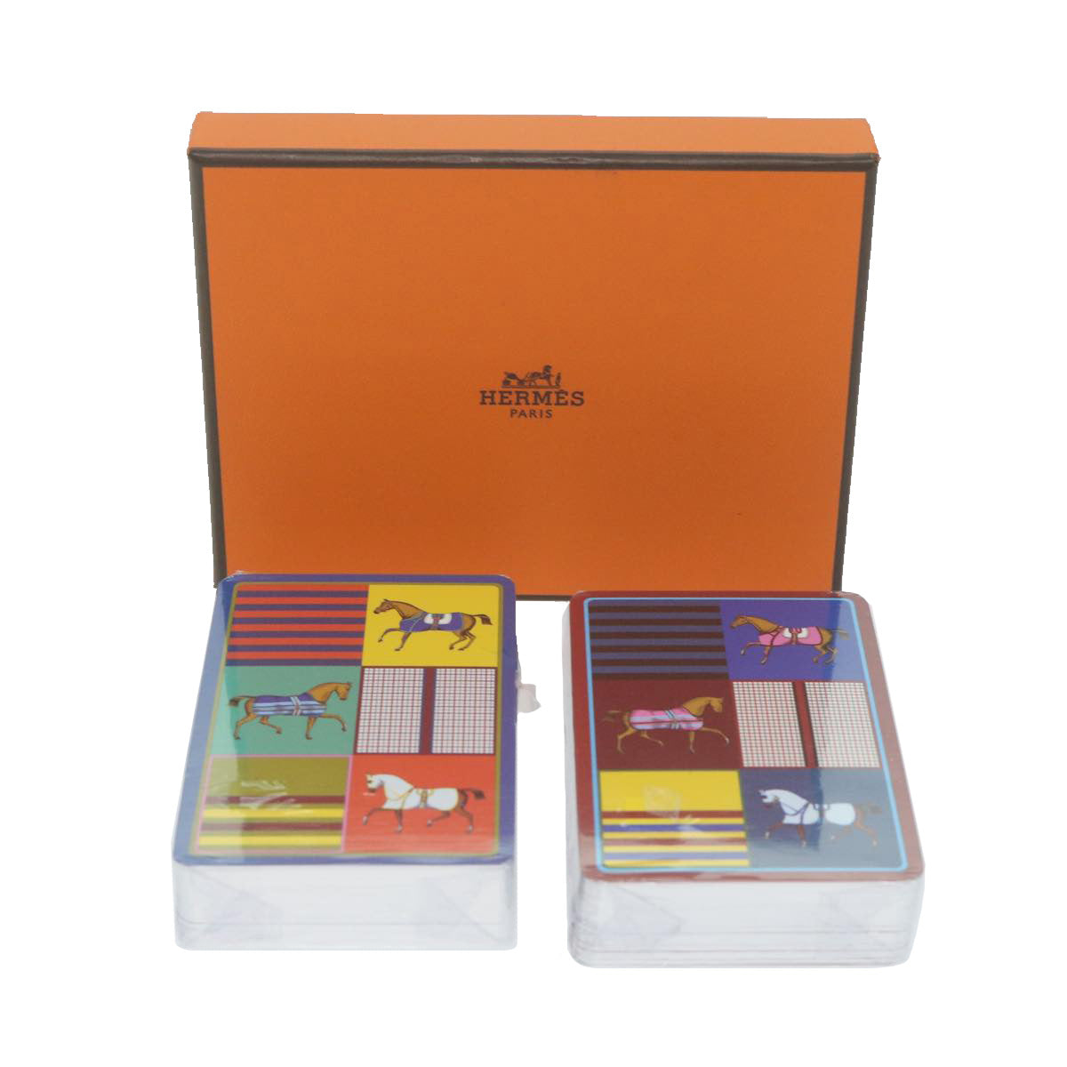 HERMES Playing Cards Multicolor Auth 64622