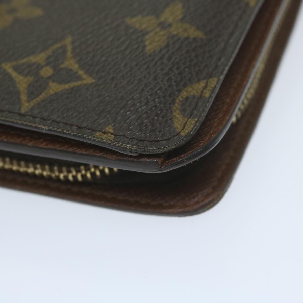 LOUIS VUITTON Monogram Porto Papie Zip Wallet M61207 LV Auth 64626