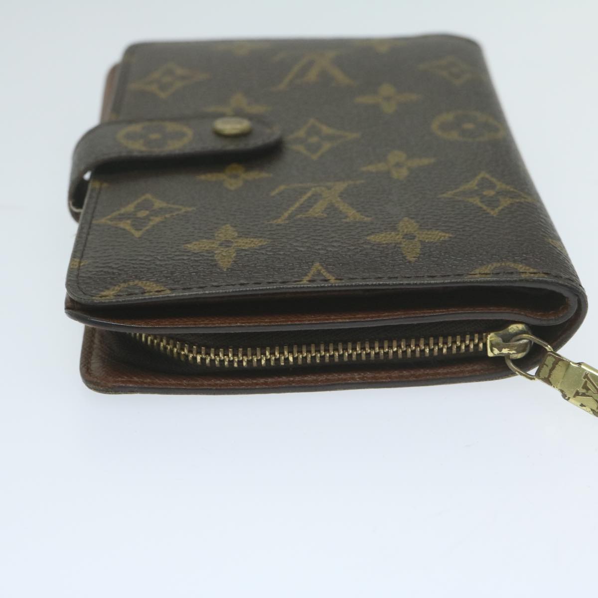 LOUIS VUITTON Monogram Porto Papie Zip Wallet M61207 LV Auth 64626