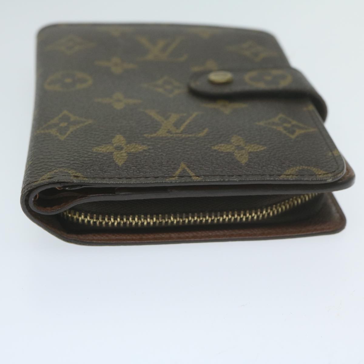 LOUIS VUITTON Monogram Porto Papie Zip Wallet M61207 LV Auth 64626